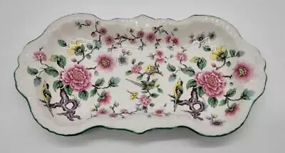 Buy James Kent - Old Foley Sandwich Plate - Floral With Birds 11.5 Inches X 6.5 Inch • 9.99£