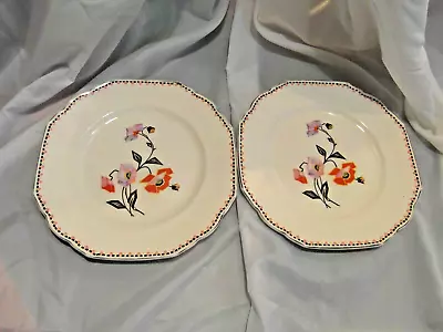 Buy Pair Of Art Deco Patricia Pattern Plates By W Grindley Rd No 737553 ( 1930's) • 12.99£