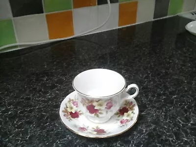 Buy Queen Anne Fine Bone China, Tea-Cup & Saucer., Never Been Used, (Seconds)Pretty. • 9.99£