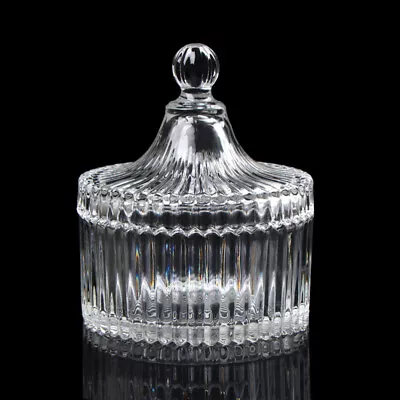 Buy Crystal Jar Covered Jars Lids Crystal Holder Glass Covered Jars • 19.45£