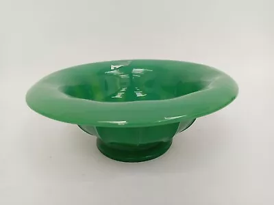 Buy  Art Deco Jade Green Glass Bowl Fruit Bowl Trifle Bowl Ornament Home Decor   • 9.99£
