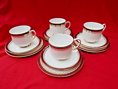 Buy Paragon Royal Albert HOLYROOD Bone China 4 TRIOS - Cups Saucers & Plates • 24.99£