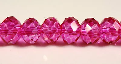 Buy Rondelle Round Czech Crystal Glass Faceted Beads 2x3, 3x4,4x6, 6x8mm Jewellery  • 4.99£