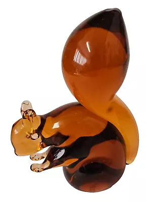 Buy Wegewood Glass Squirrel Paperwieght Topaz Brown Vintage 1970 • 24.99£