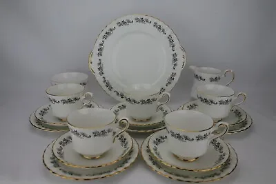 Buy Vintage(1950s) Royal Stafford  Othello  Tea Set(5) + Cake Plate & Spares, Mint • 44£
