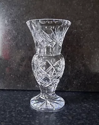 Buy Beautiful Crystal Cut Glass Bud Vase With Pin Wheel Design  • 8£