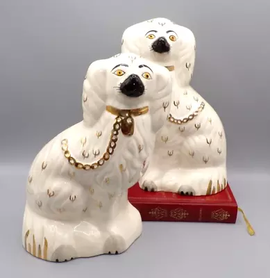 Buy Large Pair Beswick Staffordshire Style Wally Mantle Dogs 1378 4 Original Label • 44.99£