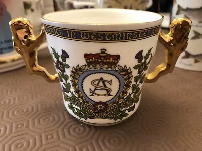 Buy Prince Andrew Sarah Ferguson Married Westminster Abbey Paragon China Lion Handel • 10£