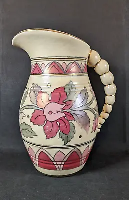 Buy Crown Ducal Jug, With Bound Handle, In The Manner Of Charlotte Rhead • 54£