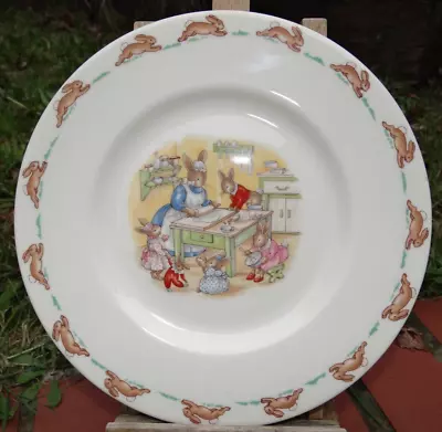 Buy Vintage Royal Doulton Bunnykins ‘Baking In Kitchen’ Fine Bone China Plate • 0.99£