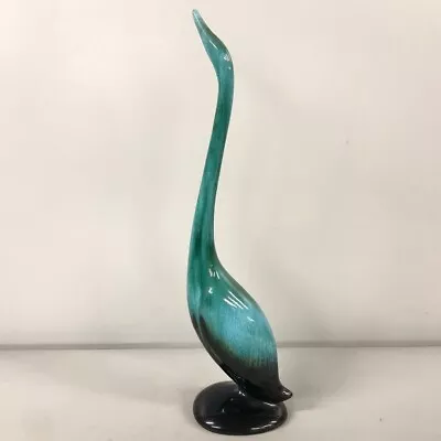 Buy Blue Mountain Birds Crane Figurine 16  Turquoise Pottery Ornament Decor -FPL -CP • 19.99£