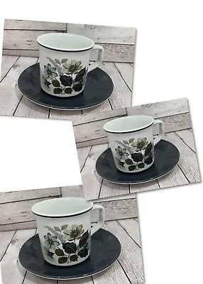 Buy VINTAGE JOHNSON BROTHERS 'WILDMOOR' CUPS AND SAUCERS 70’s Retro Set Of 3 • 10.95£