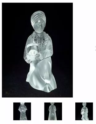 Buy $470 Lalique Crystal Nativity Scene Wiseman BALTHAZAR Magi KING MIB W/Box • 360.19£