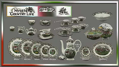 Buy Myott  Country Life  Parts To Choose From: Plate Plate Bowl Cup Pot England • 5.61£