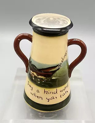 Buy Vintage Devon/Torquay Motto Ware 2 Handled Pot With Thermometer - Hastings 10cm • 8.99£