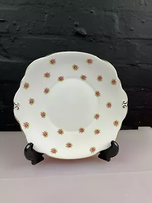 Buy Duchess Melody Ditsy Rose Pink Eared Cake / Bread Plate 9.25  Wide • 13.99£