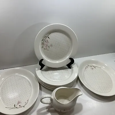 Buy Poole Pottery ‘Freesia’  Dinner Plate Serving Set.  VGC • 70£