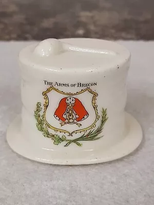 Buy Antique Shelley China Crested Ware  Pat's Hat And Dudeen  #154 Arms Of Brecon • 15£