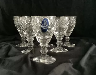 Buy 6 Royal Doulton Georgian Cut Crystal Liqueur Glasses 3 1/8” Tall X 1 5/8” • 31.45£