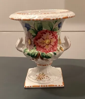 Buy Vintage Hand Painted Pottery Urn Footed Planter/Vase - Marked “Italy 0537” • 20.78£
