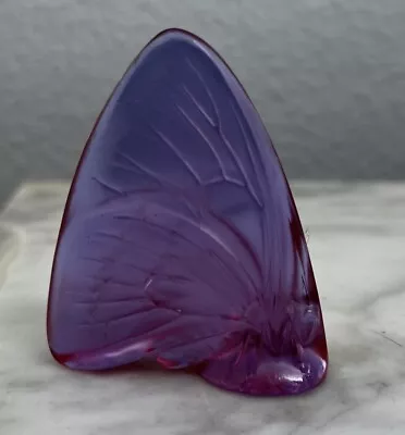 Buy Lalique France Glass 2¼  Butterfly Figurine Sculpture Purple • 76.86£