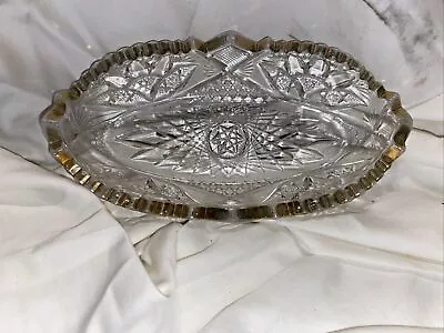 Buy VIntage  McKEE BROTHERS Relish Dish With Gold Trim • 9.50£