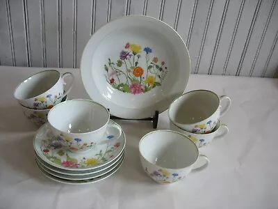 Buy LOT Fine China DENBY Portugal Floral Dinnerware Cups Saucers Soup Bowl 1970s • 27.47£