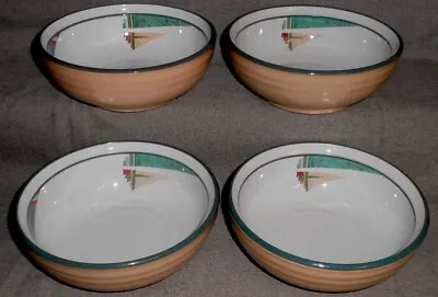 Buy 4 New Rare Noritake Stoneware NEW WEST PATTERN Coupe Cereal Or Soup Bowls JAPAN • 52.16£