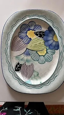 Buy Grays Hand Painted Floral Platter Design Number A455.  Rectangular 35cm X 28cm • 40£