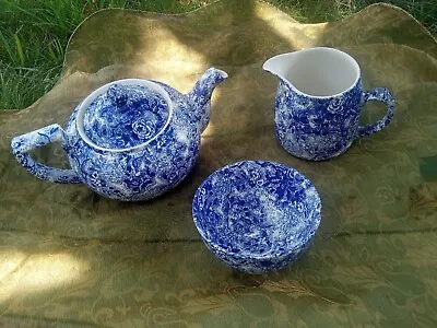 Buy Laura Ashley Chintzware Tea Pot, Pitcher/Creamer And Sugar Bowl • 237.08£