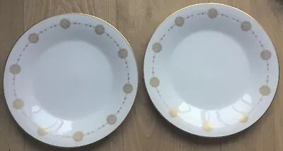 Buy 2 Beautiful Noritake White And Gold Dinner Plates 10 Inch Japan Good Condition. • 4£
