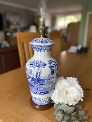 Buy China Willow Pattern Ceramic White Blue Lamp ..trending ..wooden Base • 24.88£
