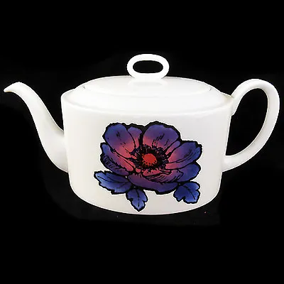 Buy BLUE ANEMONE By Wedgwood Susie Cooper Tea Pot 5.25  Tall NEW NEVER USED England  • 123.28£