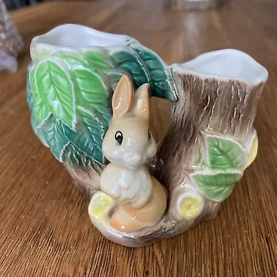 Buy Vintage HORNSEA POTTERY Fauna, Rabbit Double Posy Vase No.25 • 2.50£