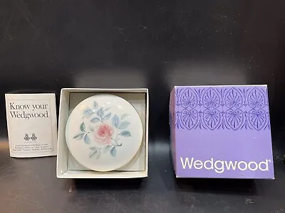 Buy Wedgwood Mist Rose Bone China Round Fluted Trinket Pot, Original Box • 3.99£