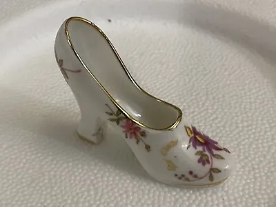Buy Hammersley Fine Bone China Floral Shoe Ornament - GOLD Rim - FAST POSTAGE • 4.90£