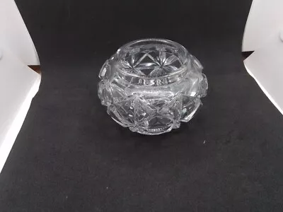 Buy Vintage Clear Pressed Glass Pot, Dish Or Vase,3,5 /2,5 Approx.  • 10.89£