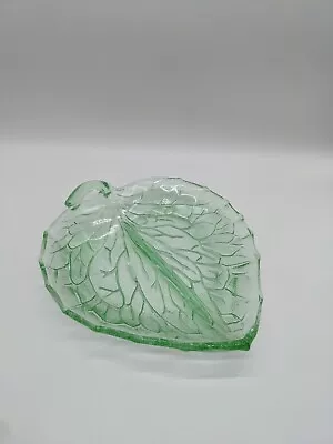 Buy Antique Art Deco Bagley Green Art Glass Leaf Dish  Cocktail Time  1930s • 9.99£