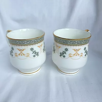 Buy 2 Castle Church Staffordshire Bone China Coffee Or Tea Mugs—floral Pattern Vgc • 10£