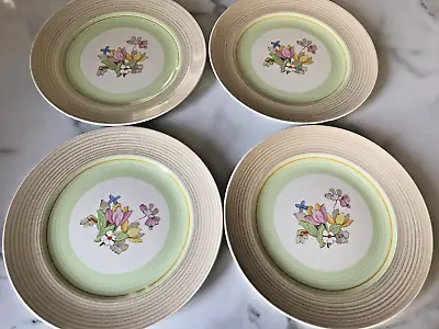 Buy Tams Ware Crocus Salad Plates  - Vintage - Spring Flower Pattern - Set Of 4 • 16.50£