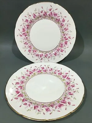 Buy Coalport Bone China “ Harebell Pink “ 2 X Dinner Plates • 19.95£