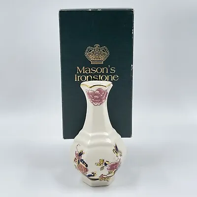 Buy Masons Ironstone Blue Mandalay Bud Vase Boxed 13cm Tall • 9.99£