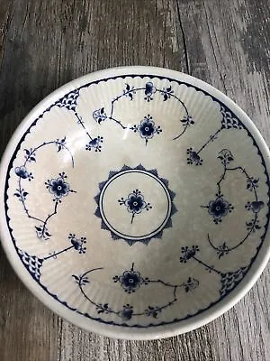 Buy Furnivals Ltd. Ironstone Denmark Blue Bread Plate & Two Saucers Made In England • 9.46£