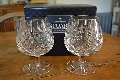 Buy Pair (TWO) Of Stuart Crystal Brandy/Cognac BLENHEIM 7oz RUMMER Glasses BOXED • 30£