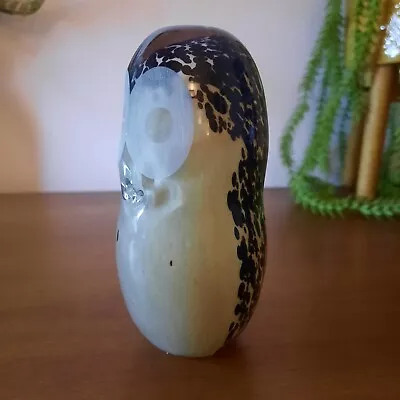 Buy A Delightful 1970s Wedgwood Speckled Glass Owl Paperweight  - 12 Cm High • 9£