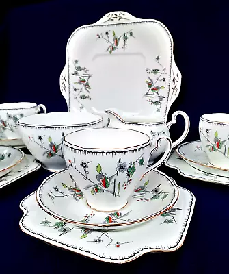 Buy Vintage Grafton China & Sons  ~  15 Piece Tea Set   Asiatic Themed~ 1930's • 27.99£