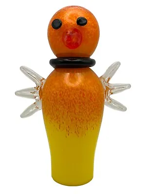 Buy Swedish Orange & Yellow Bird By Anna Örnberg (Strömbergshyttan 1990s) Art Glass • 71.15£