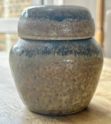 Buy Stoneware Studio Art Pottery Jar With Lid Hand Made Ginger Jar Vintage Signed • 18£