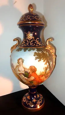 Buy C1890 French Sevres Like Porcelain Gilt Hand Decorated Vase/ Urn • 142.04£