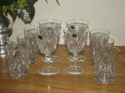 Buy SET OF 6 Bridge English Crystal Tumblers & SET OF 4 Wine Glasses • 29.95£